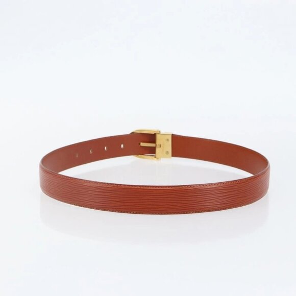 LOUIS VUITTON Epi Ceinture Belt 34.3"" Brown LV Auth - Picture 3 of 16